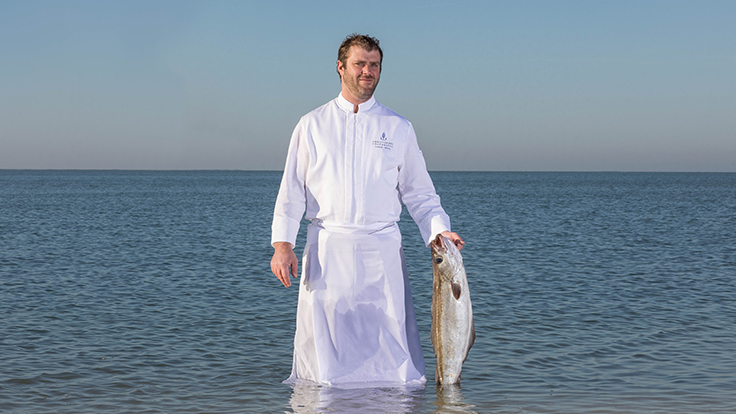 Christopher Coutanceau Christopher Coutanceau, cuisinier-pêcheur ©Philippe Vaures/Santamaria